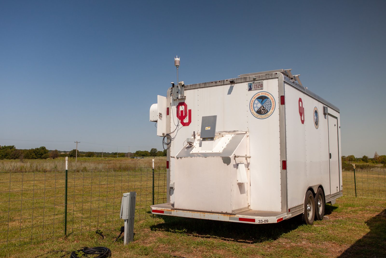 The Collaborative Lower Atmospheric Mobile Profiling System, or CLAMPS, in Oklahoma. CLAMPS was deployed near a weather radar and weather station as part of an experiment to better understanding the depth of the boundary layer. (Photo by James Murnan/NOAA) 